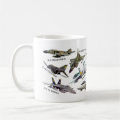 Aviation Art mug "Jet fighter"ジェット戦闘機のマグカップ Koffiemok (Links)