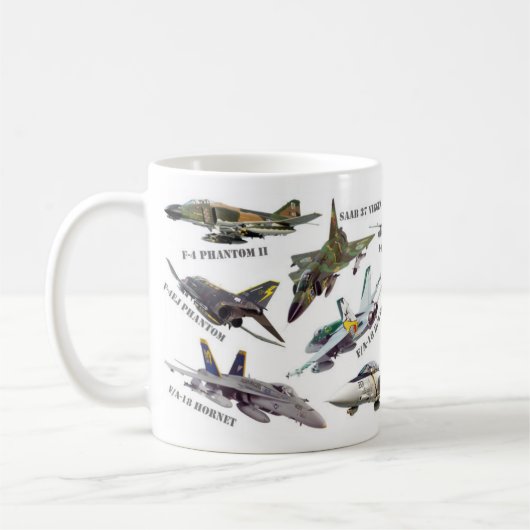 Aviation Art mug "Jet fighter" Koffiemok (Links)