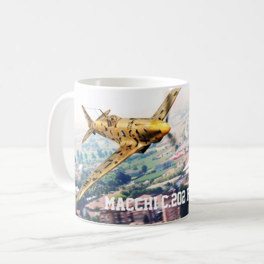 Aviation Art Mug "Macchi C.202 Folgore" Koffiemok (Voorkant links)