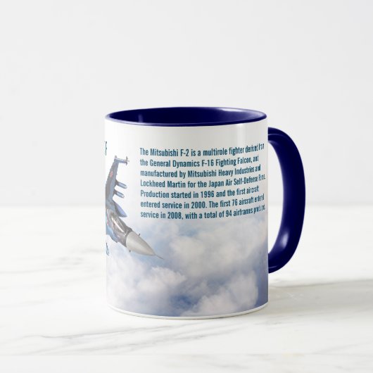 Aviation Art Mug "Mitsubishi F-2" Mok (Voorkant rechts)
