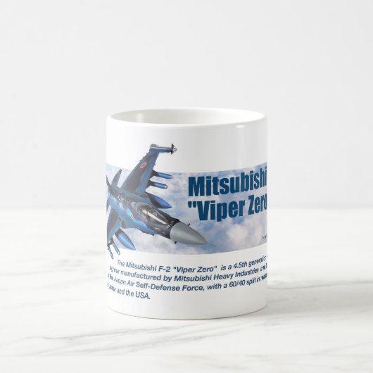 Aviation Art mug "Mitsubishi F-2 Viper Zero" Koffiemok (Center)