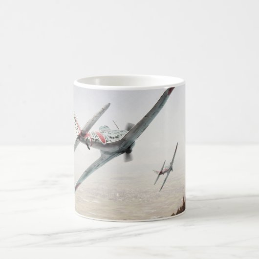Aviation Art mug "Nakajima Ki-43 Hayabusa Oscar" Koffiemok (Center)