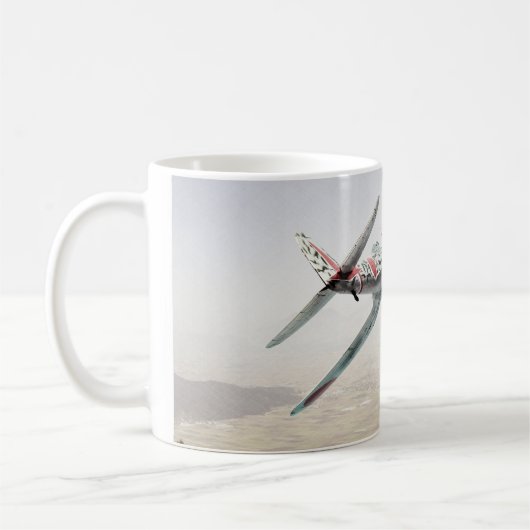 Aviation Art mug "Nakajima Ki-43 Hayabusa Oscar" Koffiemok (Links)