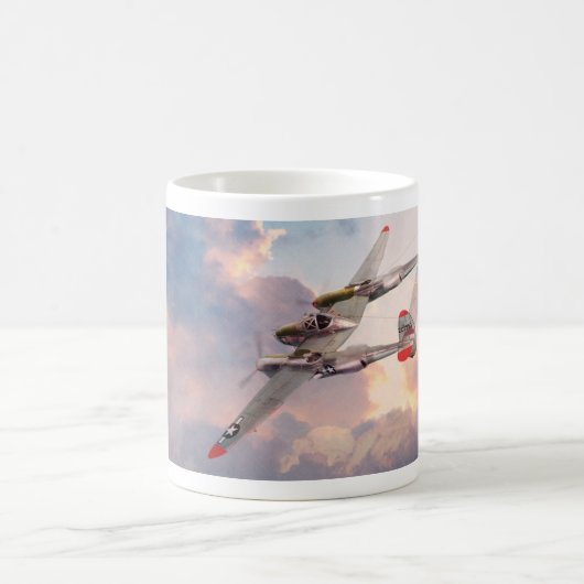 Aviation Art mug "P-38 Lightning" Koffiemok (Center)