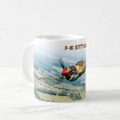 Aviation Art Mug "P-40 Kittyhawk" Koffiemok (Voorkant links)