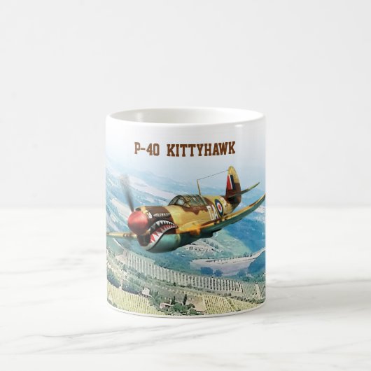 Aviation Art Mug "P-40 Kittyhawk" Koffiemok (Center)