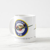 Aviation Art Mug " P-40 Kittyhawk" Koffiemok (Voorkant links)