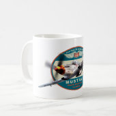 Aviation Art Mug "P-51 Mustang" Koffiemok (Voorkant links)