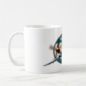 Aviation Art Mug "P-51 Mustang" Koffiemok (Links)
