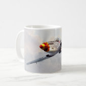 Aviation art mug "P-51D Mustang" Koffiemok (Voorkant links)