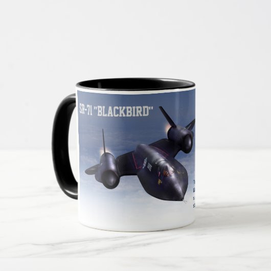 Aviation Art Mug "SR-71 Blackbird" Mok (Voorkant links)