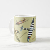 Aviation Art Mug "Supermarine Spitfire" Koffiemok (Voorkant links)