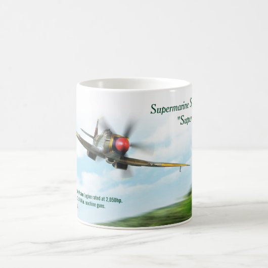 Aviation Art Mug "Supermarine Spitfire Mk. XVIII" Koffiemok (Center)