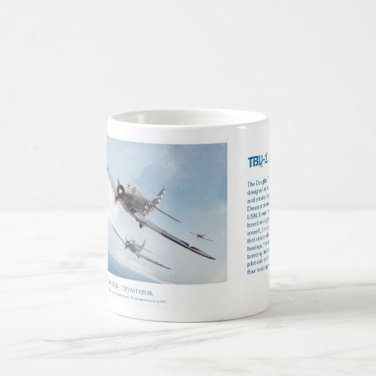 Aviation art mug "TBD-1 Devastator" Koffiemok (Center)