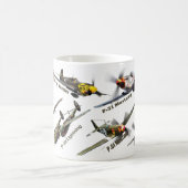 Aviation Art mug "U.S.ARMY warplane of WWII" Koffiemok (Center)
