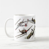 Aviation Art mug "U.S.ARMY warplane of WWII" Koffiemok (Links)