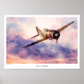 Aviation Art Poster "Brewster F2A Buffalo" (Voorkant)
