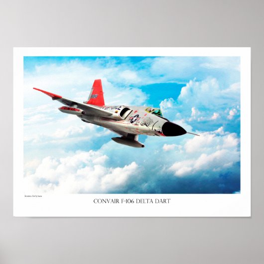 Aviation Art Poster "Convair F-106 Delta Dart" (Voorkant)