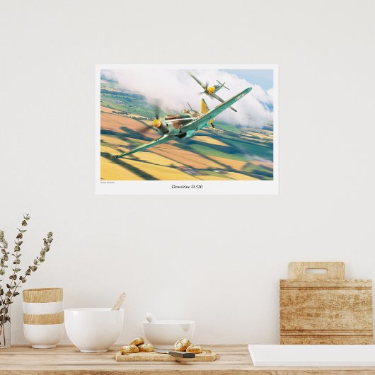 Aviation Art Poster "Dewoitine D.520" (Keuken)