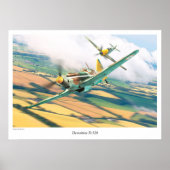Aviation Art Poster "Dewoitine D.520" (Voorkant)