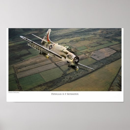Aviation Art Poster "Douglas A-1 Skyraider" (Voorkant)