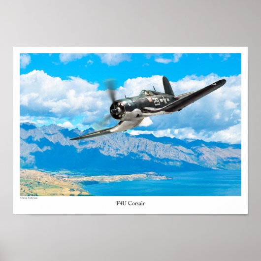 Aviation Art Poster "F4U Corsair" (Voorkant)