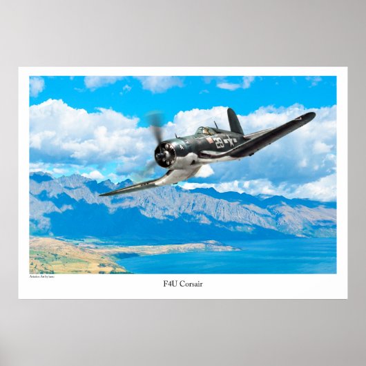 Aviation Art Poster "F4U Corsair" (Voorkant)