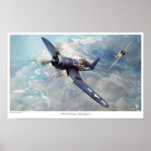 Aviation Art Poster "F4U Corsair " (Voorkant)
