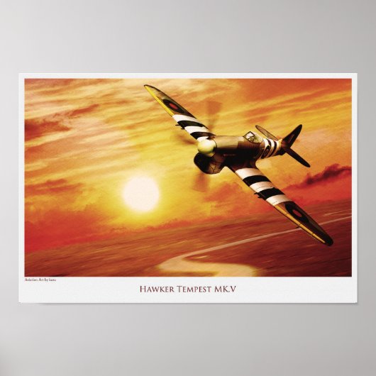 Aviation Art Poster "Hawker Tempest MK.V." (Voorkant)