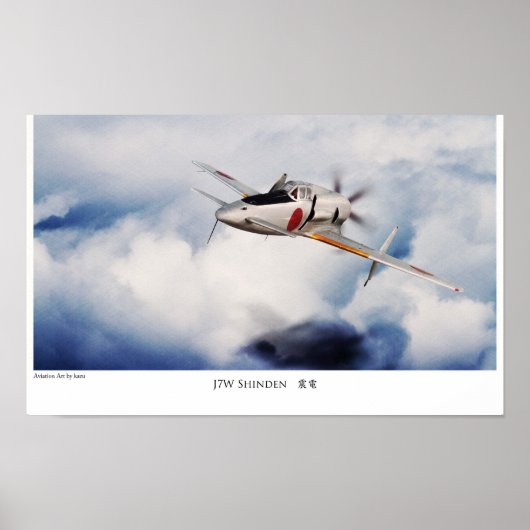 Aviation Art Poster "J7W Shinden" (Voorkant)