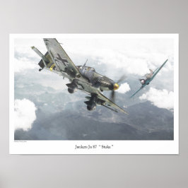 Aviation Art Poster "Junkers Ju 87 Stuka"