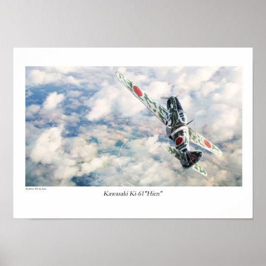 Aviation Art Poster "Kawasaki Ki-61 Hien" (Voorkant)