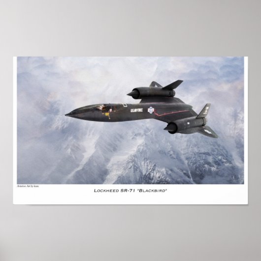 Aviation Art Poster "Lockheed SR-71 Blackbird" (Voorkant)