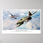 Aviation Art Poster "Messerschmitt Me 262" (Voorkant)