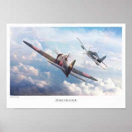 Aviation Art Poster "Mitsubishi A6M Zero"