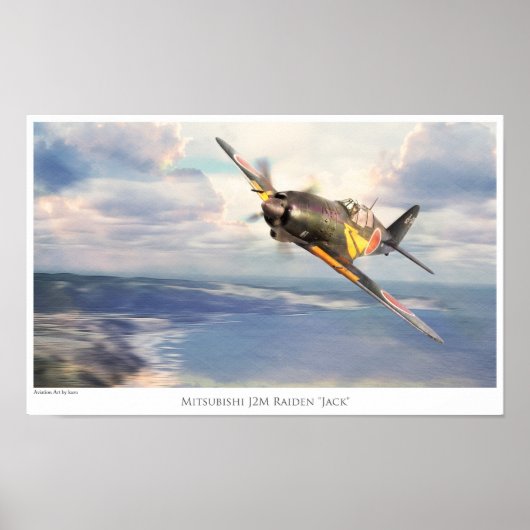 Aviation Art Poster "Mitsubishi J2M Raiden"Jack" (Voorkant)