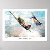 Aviation Art Poster "Nakajima Ki-84疾 風 "Frank" (Voorkant)
