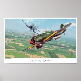 Aviation Art Poster " Nakajima Ki-84"Frank""