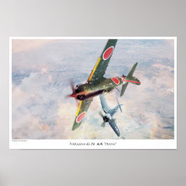Aviation Art Poster " Nakajima Ki-84"Frank""