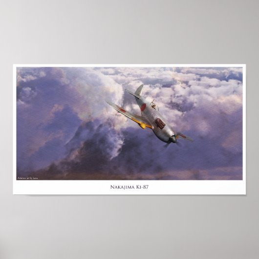 Aviation Art Poster "Nakajima Ki-87" (Voorkant)
