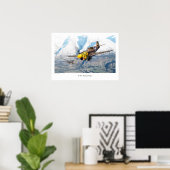Aviation Art Poster "P-40 Aleutian Tiger" (Thuiskantoor)