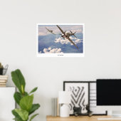 Aviation Art Poster "P-40 Warhawk" (Thuiskantoor)