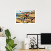 Aviation Art Poster "P-47 Thunderbolt" (Thuiskantoor)