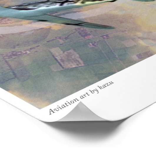 Aviation art Poster "Spitfire vs BF109” (Hoek)