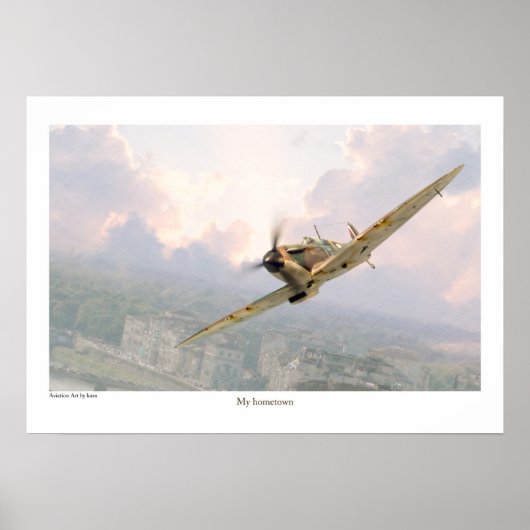 Aviation Art Poster "Supermarine Spitfire" (Voorkant)