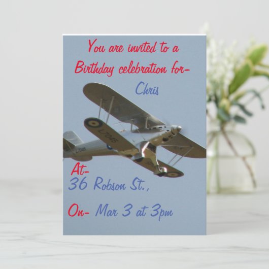 Aviation Art, Scale RC model vliegend door. Kaart (Staand voorkant)