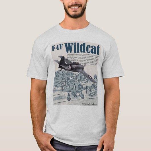 Aviation Art T-shirt “F4F Wildcat" (Voorkant)