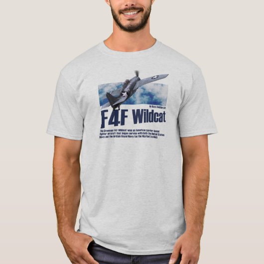 Aviation Art T-shirt “F4F Wildcat" (Voorkant)