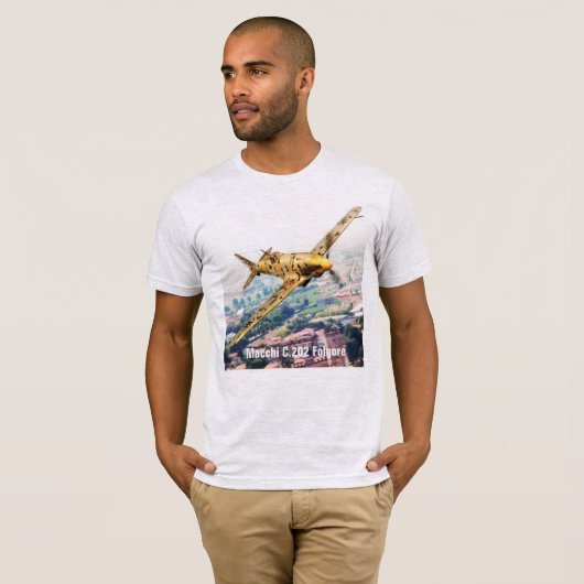 Aviation Art T-shirt “Macchi C.202 Folgore" (Voorkant volledig)