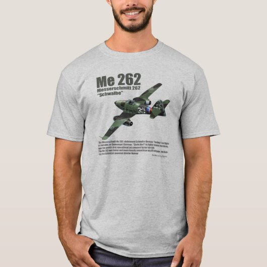 Aviation Art T-shirt "Me 262 Schwalbe " (Voorkant)